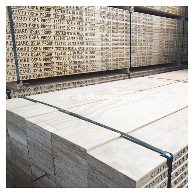 Birch LVL Scaffold Board from China, Light Color, Stable Timber for Furniture Making